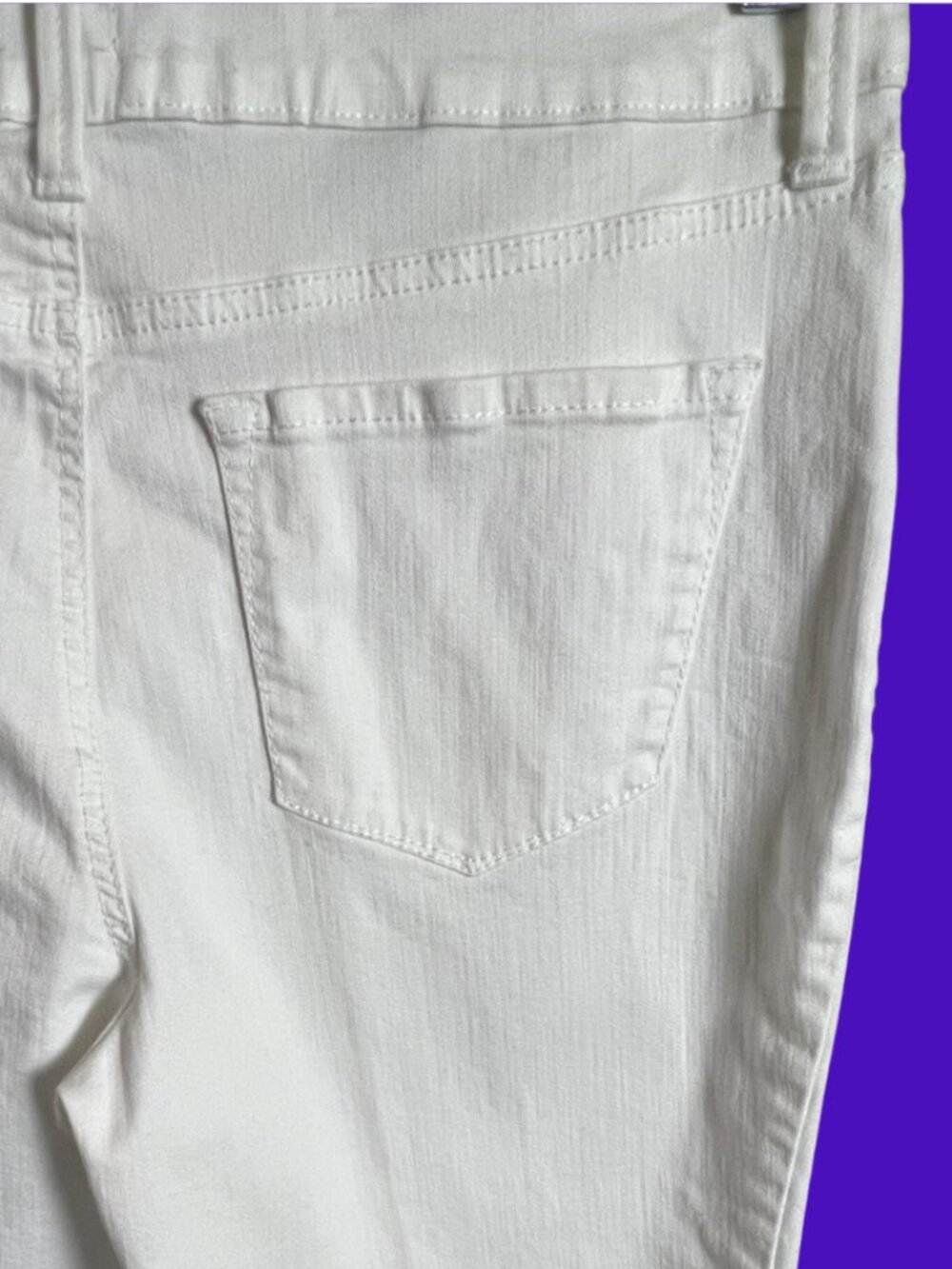 NYDJ White Crop Pants Lift and Tuck Technology Stretch Size 12 Like New - Picture 7 of 10